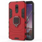 PC + TPU Shockproof Protective Case for LG Q Stylo 5, with Magnetic Ring Holder (Red) - 1
