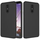 Solid Color Liquid Silicone Dropproof Protective Case for LG Q Stylo 5 (Black) - 1