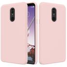 Solid Color Liquid Silicone Dropproof Protective Case for LG Q Stylo 5 (Pink) - 1