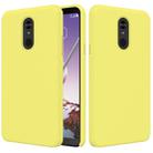 Solid Color Liquid Silicone Dropproof Protective Case for LG Q Stylo 5 (Yellow) - 1