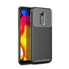 Carbon Fiber Texture Shockproof TPU Case for LG Q Stylo 5 (Black) - 1