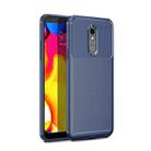 Carbon Fiber Texture Shockproof TPU Case for LG Q Stylo 5 (Blue) - 1