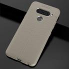 Litchi Texture TPU Shockproof Case for LG V40 ThinQ (Grey) - 1