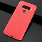 Litchi Texture TPU Shockproof Case for LG V40 ThinQ (Red) - 1