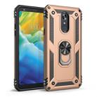 Armor Shockproof TPU + PC Protective Case for LG Stylo 5, with 360 Degree Rotation Holder (Gold) - 1