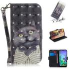 3D Painting Embrace Cat Pattern Coloured Drawing Horizontal Flip Leather Case for LG Q60, with Holder & Card Slots & Wallet - 1