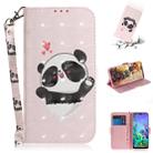 3D Painting Love Bear Pattern Coloured Drawing Horizontal Flip Leather Case for LG Q60, with Holder & Card Slots & Wallet - 1