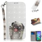 3D Painting Pug Pattern Coloured Drawing Horizontal Flip Leather Case for LG Q60, with Holder & Card Slots & Wallet - 1