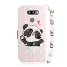 3D Painting Love Bear Pattern Coloured Drawing Horizontal Flip Leather Case for LG K50, with Holder & Card Slots & Wallet - 3