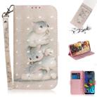 3D Painting Three Squirrels Pattern Coloured Drawing Horizontal Flip Leather Case for LG K50, with Holder & Card Slots & Wallet - 1