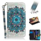 3D Painting Peacock Wreath Pattern Coloured Drawing Horizontal Flip Leather Case for LG K50, with Holder & Card Slots & Wallet - 1