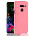 Shockproof Crocodile Texture PC + PU Case for LG G8 ThinQ (Pink) - 1
