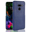 Shockproof Crocodile Texture PC + PU Case for LG G8 ThinQ (Blue) - 1