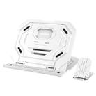 T3 Multi-function Hollow Design Cooling Bracket with 10-Level Adjustable Angle for Notebook,  MacBook, iPad, Mobile Phones(White) - 1