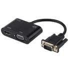 2 in 1 VGA to HDMI + VGA 15 Pin HDTV Adapter Converter with Audio - 1