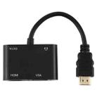 2 in 1 HOMI to HDMI + VGA 15 Pin HDTV Adapter Converter with Audio - 2