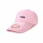 SY940 Outdoor Sunshade Sun Hat Peaked Cap with Fan (Pink) - 1