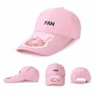 SY940 Outdoor Sunshade Sun Hat Peaked Cap with Fan (Pink) - 2