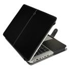 For Macbook Pro 15.4 inch Laptop Crazy Horse Texture Horizontal Flip Leather Case (Black) - 1