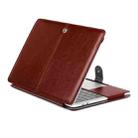 For Macbook Pro 15.4 inch Laptop Crazy Horse Texture Horizontal Flip Leather Case (Brown) - 1