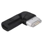 USB-C / Type-C Female to 5 Pin MagSafe 2 (T-Shaped) Male Charge Adapter(Black) - 1