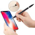 2 in 1 Stationery Writing Tools Metal Ballpoint Pen Capacitive Touch Screen Stylus Pen for Phones, Tablets (Black) - 1