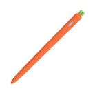 LOVE MEI For Apple Pencil 2 Carrot Shape Stylus Pen Silicone Protective Case Cover(Orange) - 2