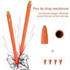 LOVE MEI For Apple Pencil 2 Carrot Shape Stylus Pen Silicone Protective Case Cover(Orange) - 3