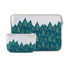 2 in 1 Green Leaf Pattern Neoprene Laptop Handbag Letter Bag for MacBook 13.3 inch - 1