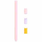 4 in 1 Stylus Pen Cartoon Animal Silicone Protective Case for Apple Pencil 1 (Pink) - 1