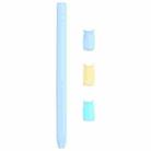 4 in 1 Stylus Pen Cartoon Animal Silicone Protective Case for Apple Pencil 1 (Blue) - 1