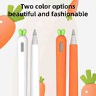 Cute Carrot Liquid Silicone Protective Cover with Pen Cap & Nib Cover for Huawei M-Pencil(White) - 4
