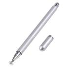 361 2 in 1 Universal Silicone Disc Nib Stylus Pen with Mobile Phone Writing Pen & Magnetic Cap(Silver) - 1