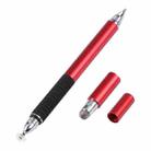 3 in 1 Universal Silicone Disc Nib Stylus Pen with Mobile Phone Writing Pen & Common Writing Pen Function (Red) - 1