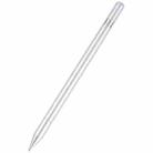 Pt360 2 in 1 Universal Silicone Disc Nib Stylus Pen with Common Writing Pen Function (Silver) - 1