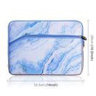 Simple Marble Pattern Neoprene Fashion Sleeve Bag Laptop Bag for MacBook 13.3 inch(Blue) - 3