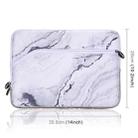 Simple Marble Pattern Neoprene Fashion Sleeve Bag Laptop Bag for MacBook 13.3 inch(White) - 3