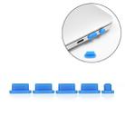 5 in 1 Silicone Anti Dust Plug Protective Cover for MacBook Pro 13.3 inch A1706 (2016 - 2017), MacBook Pro 13.3 inch A1708 (2016 - 2017), MacBook Pro 15.4 inch A1707 (2016 - 2017)(Blue) - 1
