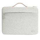 For 14 inch Laptop Zipper Waterproof  Handheld Sleeve Bag (Beige White) - 1