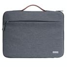 For 16 inch Laptop Zipper Waterproof  Handheld Sleeve Bag (Grey) - 1