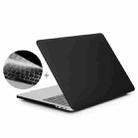 ENKAY Hat-Prince 2 in 1 Frosted Hard Shell Plastic Protective Case + US Version Ultra-thin TPU Keyboard Protector Cover for 2016 New MacBook Pro 13.3 inch without Touchbar (A1708)(Black) - 1