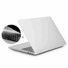 ENKAY Hat-Prince 2 in 1 Frosted Hard Shell Plastic Protective Case + US Version Ultra-thin TPU Keyboard Protector Cover for 2016 New MacBook Pro 15.4 inch with Touchbar (A1707)(White) - 1
