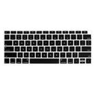 ENKAY Hat-prince US Version of The Notebook Ultra-thin  Silicone Color Keyboard Protective Cover for MacBook Air 13.3 inch A1932 (2018)(Black) - 1