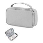 SM03 Medium Size Portable Multifunctional Digital Accessories Storage Bag (Grey) - 1