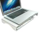 Universal Aluminum Alloy Desktop Height Extender Holder Stand for Laptop, Small Size: 40x21x5cm(Silver) - 1