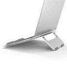 Universal Folding Aluminum Alloy Desktop Height Extender Holder Stand for Macbook, Samsung, Sony, Lenovo and other 17 inch and Below Laptops(Silver) - 1