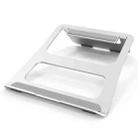 Universal Folding Aluminum Alloy Desktop Height Extender Holder Stand for Macbook, Samsung, Sony, Lenovo and other 17 inch and Below Laptops(Silver) - 2