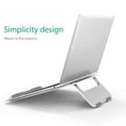 Universal Folding Aluminum Alloy Desktop Height Extender Holder Stand for Macbook, Samsung, Sony, Lenovo and other 17 inch and Below Laptops(Silver) - 6