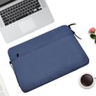 Diamond Pattern Portable Waterproof Sleeve Case Double Zipper Briefcase Laptop Carrying Bag for 13-13.3 inch Laptops (Dark Blue) - 1