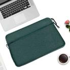 Diamond Pattern Portable Waterproof Sleeve Case Double Zipper Briefcase Laptop Carrying Bag for 13-13.3 inch Laptops (Green) - 1